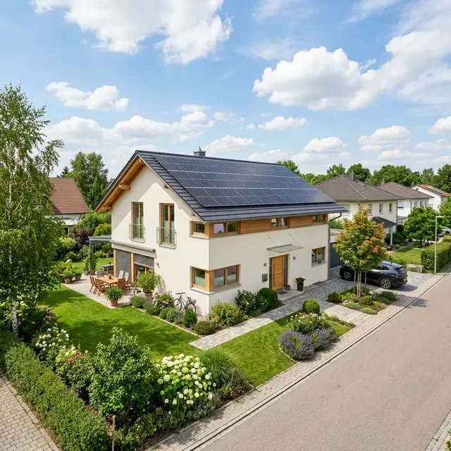 Photovoltaik-Anlage auf modernem Einfamilienhaus in Pulheim – SZP Solarzentrum Meisterbetrieb